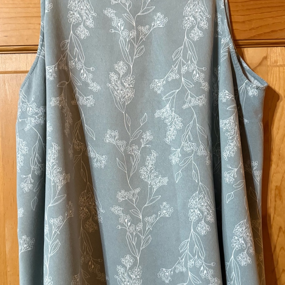 Floral Cold Shoulder Top in Teal/Green & White